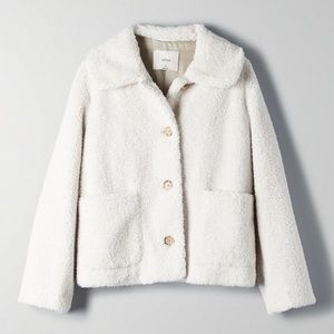 Aritzia Cream Sherpa Jacket